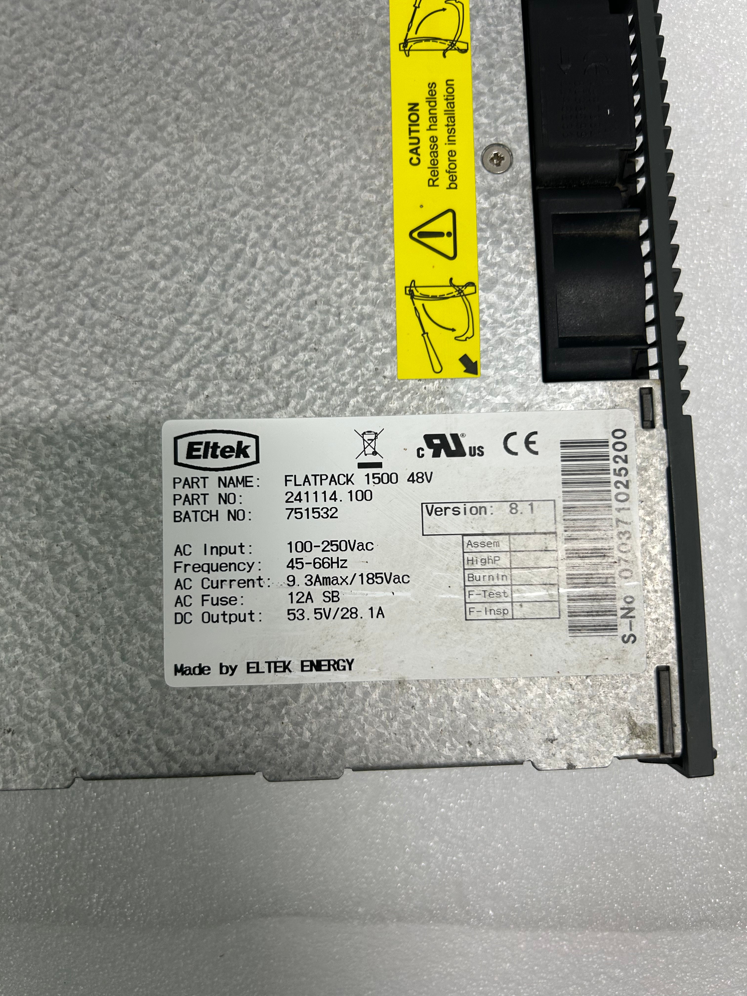 ELTEK FLATPACK 1500 48V