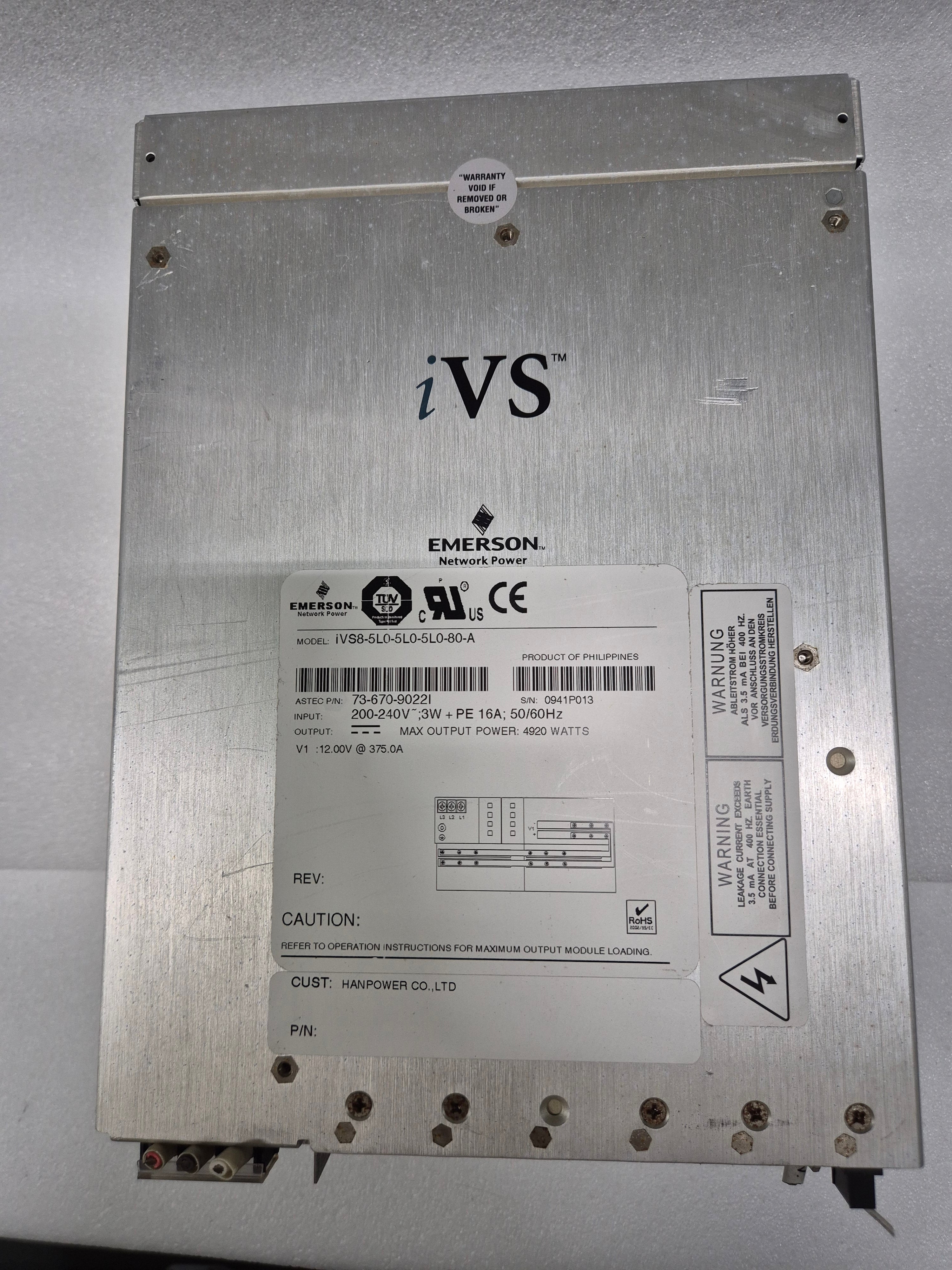 EMERSON IVS8-5L0-5L0-5L0-80-A