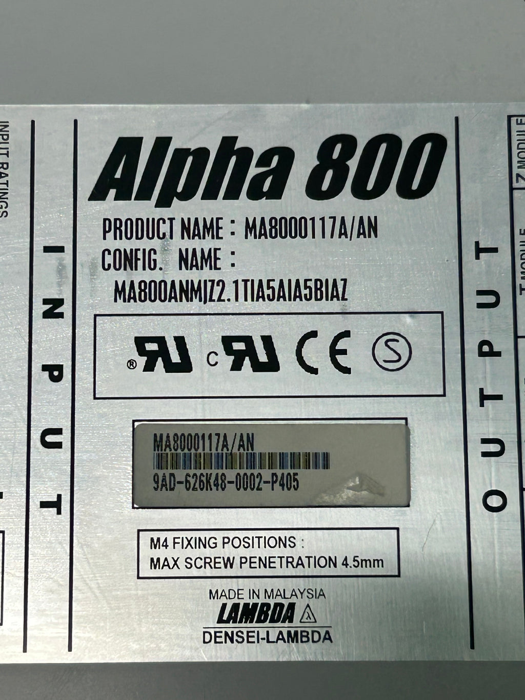 DENSEI-LAMBDA MA8000117A/AN