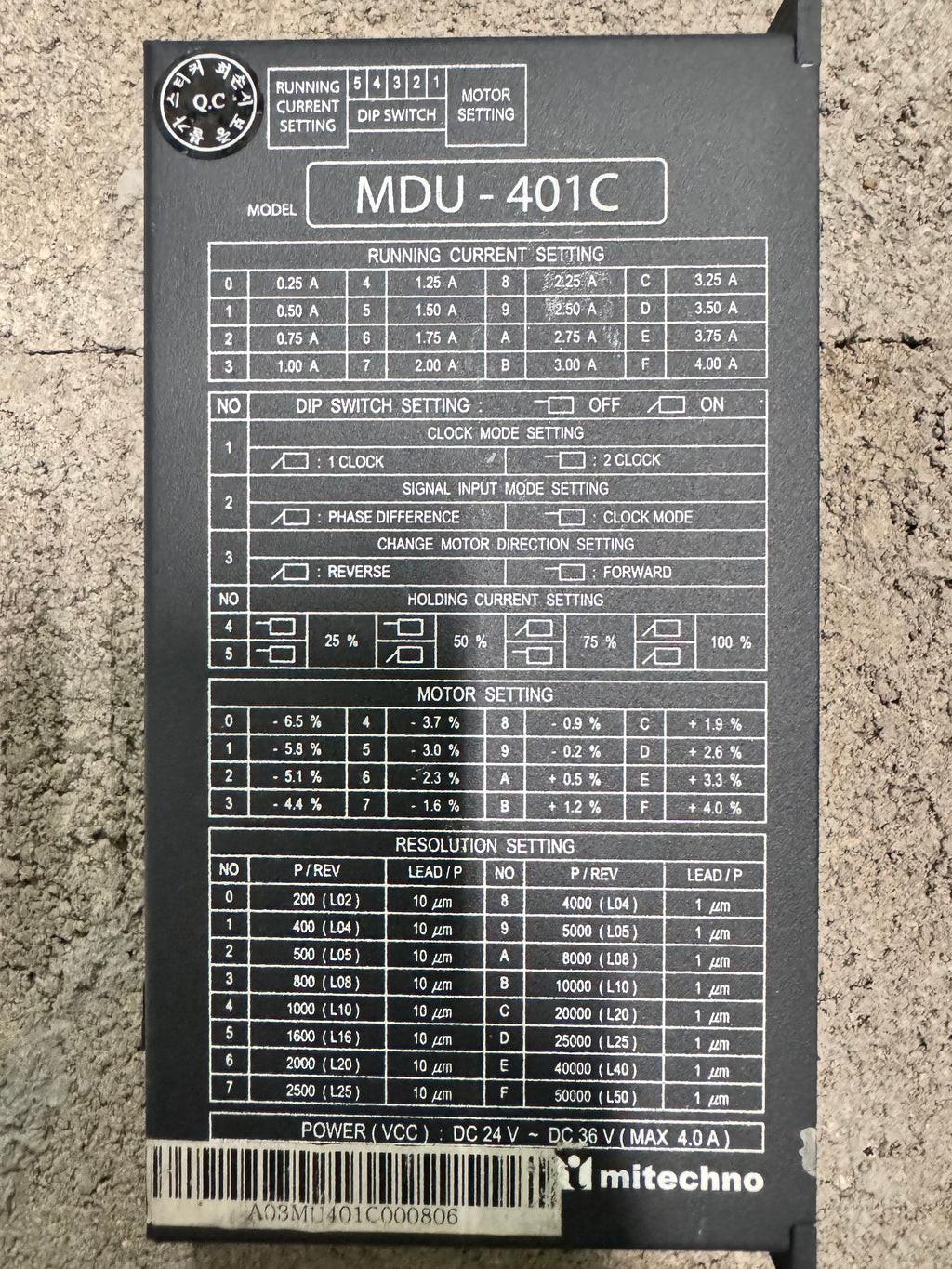 MITECHNO MDU-401C