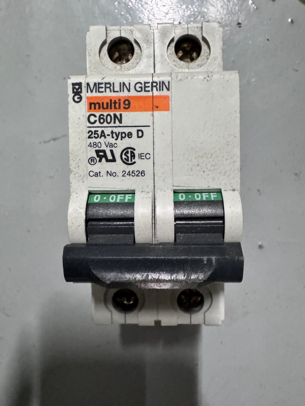 Merlin Gerin Multi9 C60N 25A-type D 480VAC