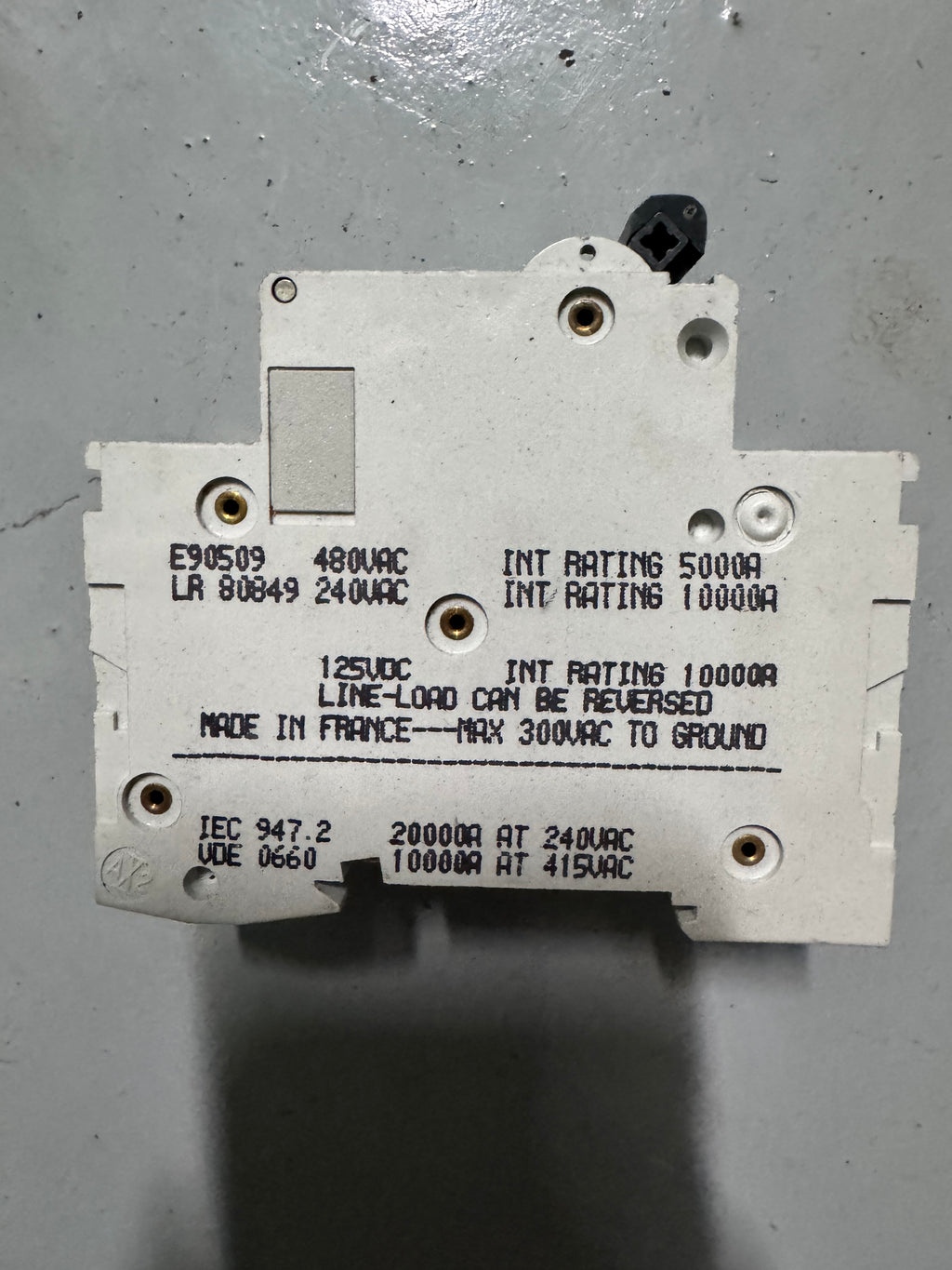 Merlin Gerin Multi9 C60N 25A-type D 480VAC