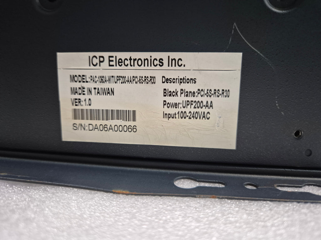 ICP ELECTRONICS PAC-1060A-WIT/UPF200-AA/PCI-5S-RS-R30